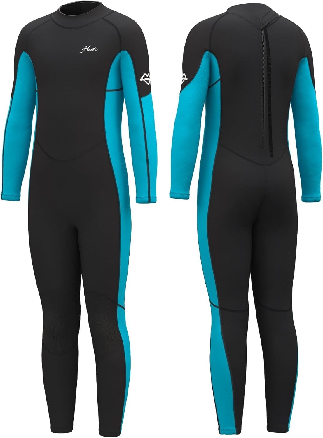 Hevto Kids 3/2mm Neoprene Wetsuit Youth Boys Girls Full Body Swim Surf Dive Suit