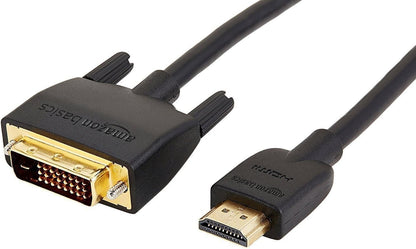 Amazon Basics HDMI A to DVI Adapter Cable, Bi-Directional 1080p, 3 Ft