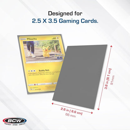 BCW Deck Guard - Double Matte Grey Card Sleeves - Acid Free, Archival Safe 50 Ct