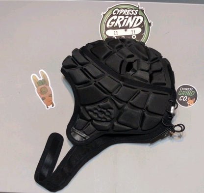 Surlim Soft Shell Rugby Helmet Small Black Flag Football Scrum Cap Youth