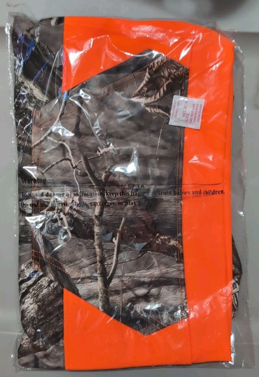 Huntworth Boys' Hidd'n Camo/Blaze Knit Jersey Hoodie Size M 10-12