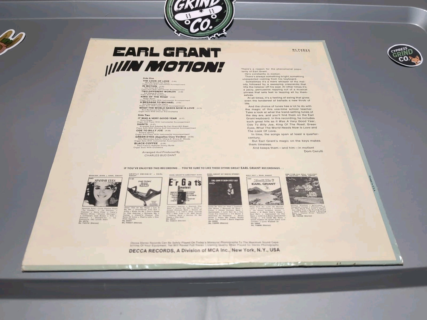 Earl Grant In Motion   Record Album Vinyl LP