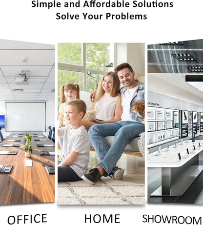 6.5 Ft Retractable Remote Control Safety Lock Tether w/ Adjustable Lock 10 Pack