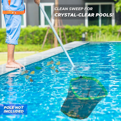 17.5" Pool Leaf Skimmer Net Heavy Duty Double Layer Mesh for Pool, Pond, Spa
