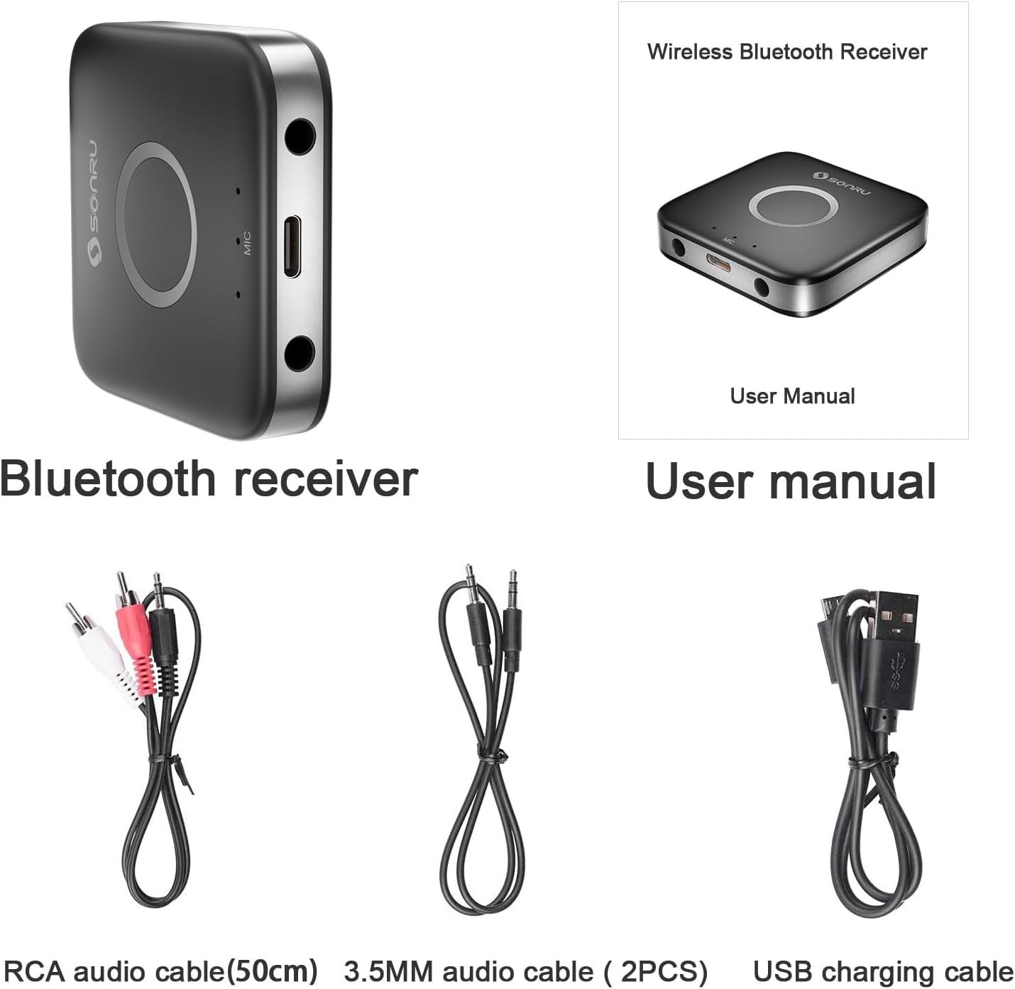 Bluetooth 5.3 Adapter Hi-Fi Equipment for Car Wireless Audio Receiver with 3.5Mm