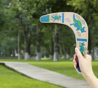 Returning Boomerang for Kids 2 Pack, Australia Style Wooden Handmade Boomerang