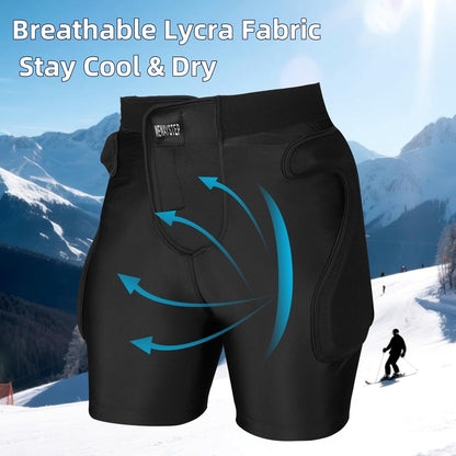 3D Protection Padded Shorts, Hip Butt Tailbone Crash Pad Pants, Small Black NEW