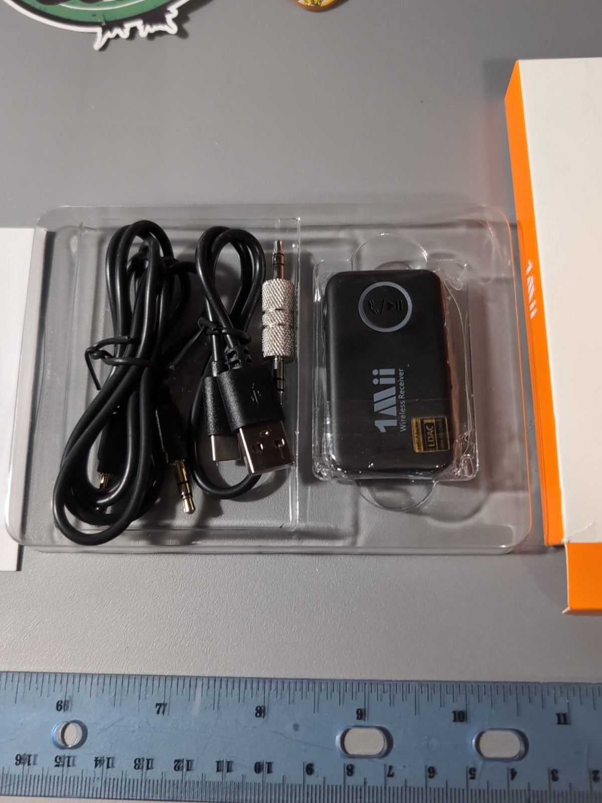 1Mii ML100Pro LDAC Bluetooth 5.3 Aux Adapter Receiver Car Home 10H Battery