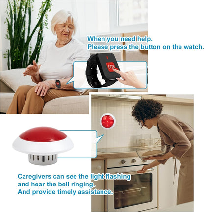 Wireless Emergency Medical Alert Light System for Elderly Disabled Person Toilet