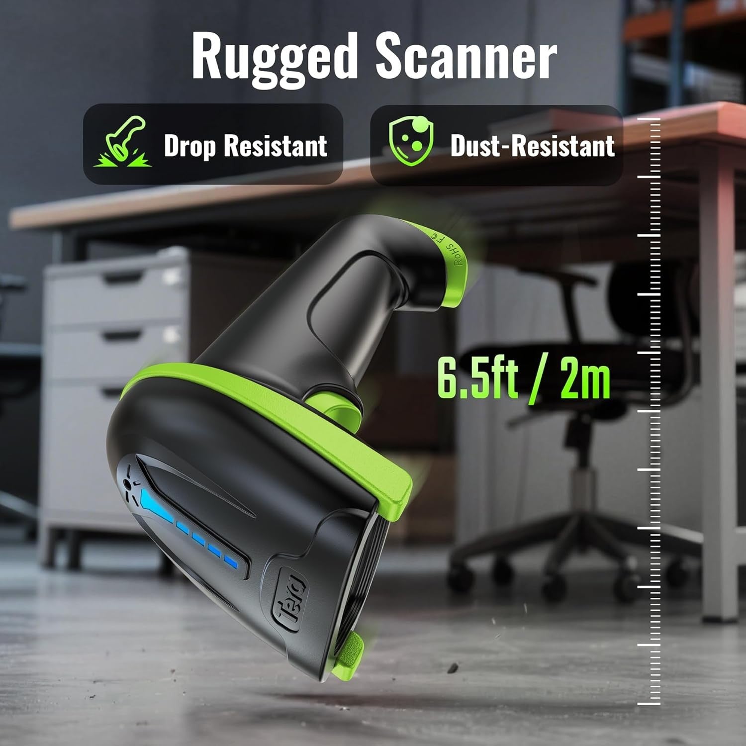 Tera Barcode Scanner Wireless Versatile Wireless + Wired USB Handheld Green NEW