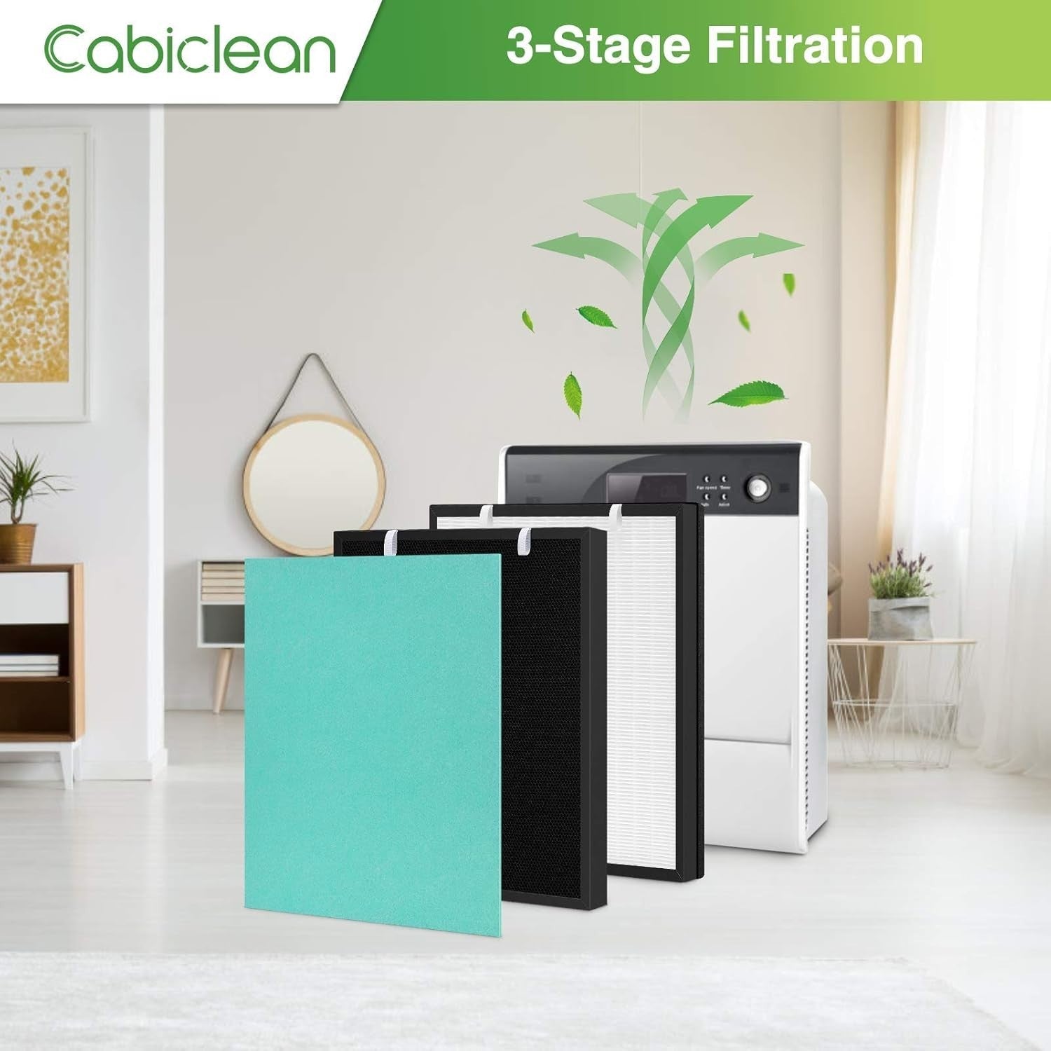 RFM80 Replacement Filter - Max Air Purifier Model OVHM80, 3-in-1 HEPA Part RFM80