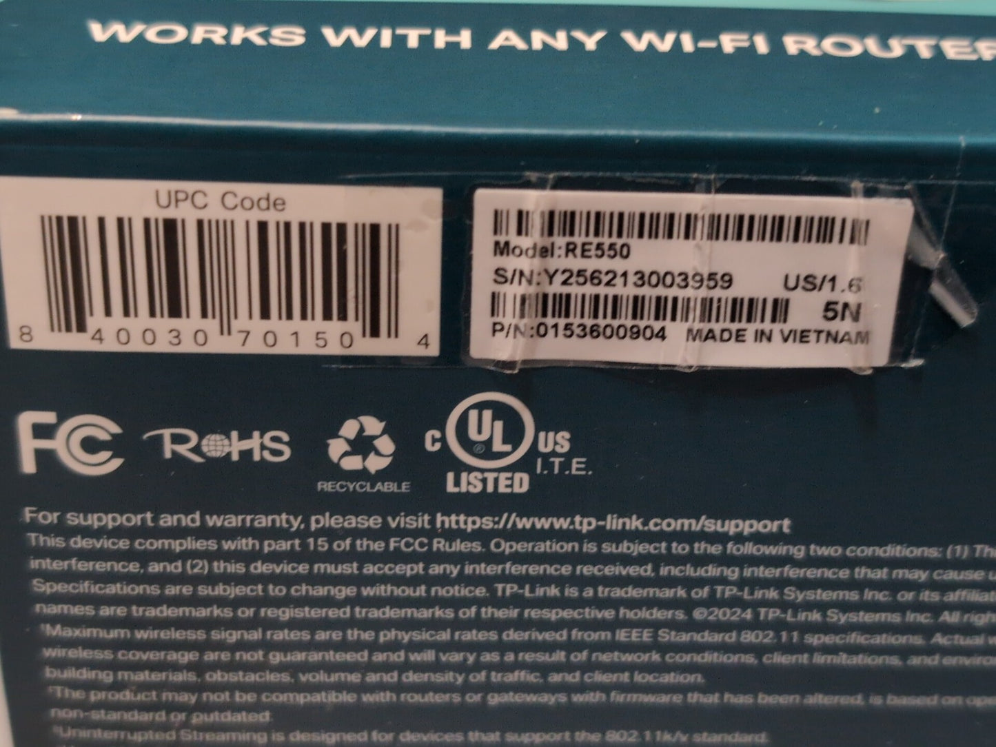 TP-Link RE550 AC1900 WiFi Range Extender – Dual Band Booster w/ Gigabit Port