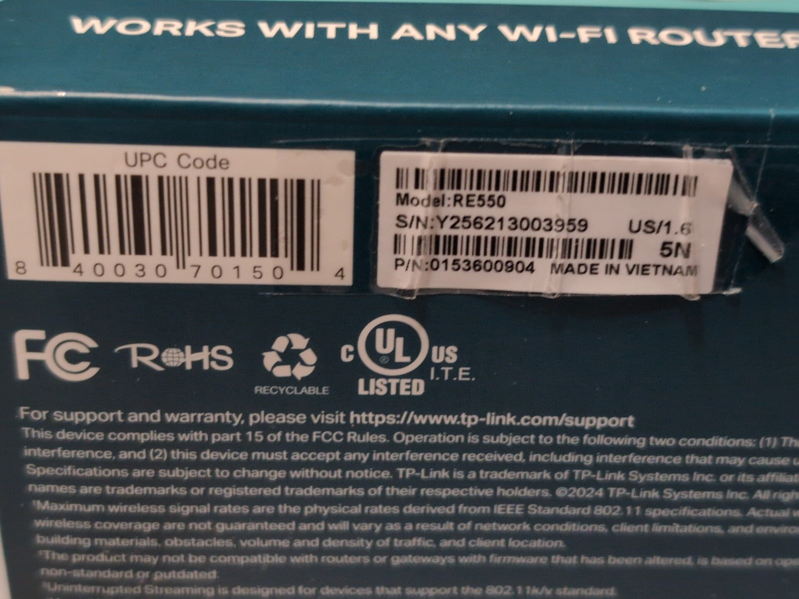 TP-Link RE550 AC1900 WiFi Range Extender – Dual Band Booster w/ Gigabit Port