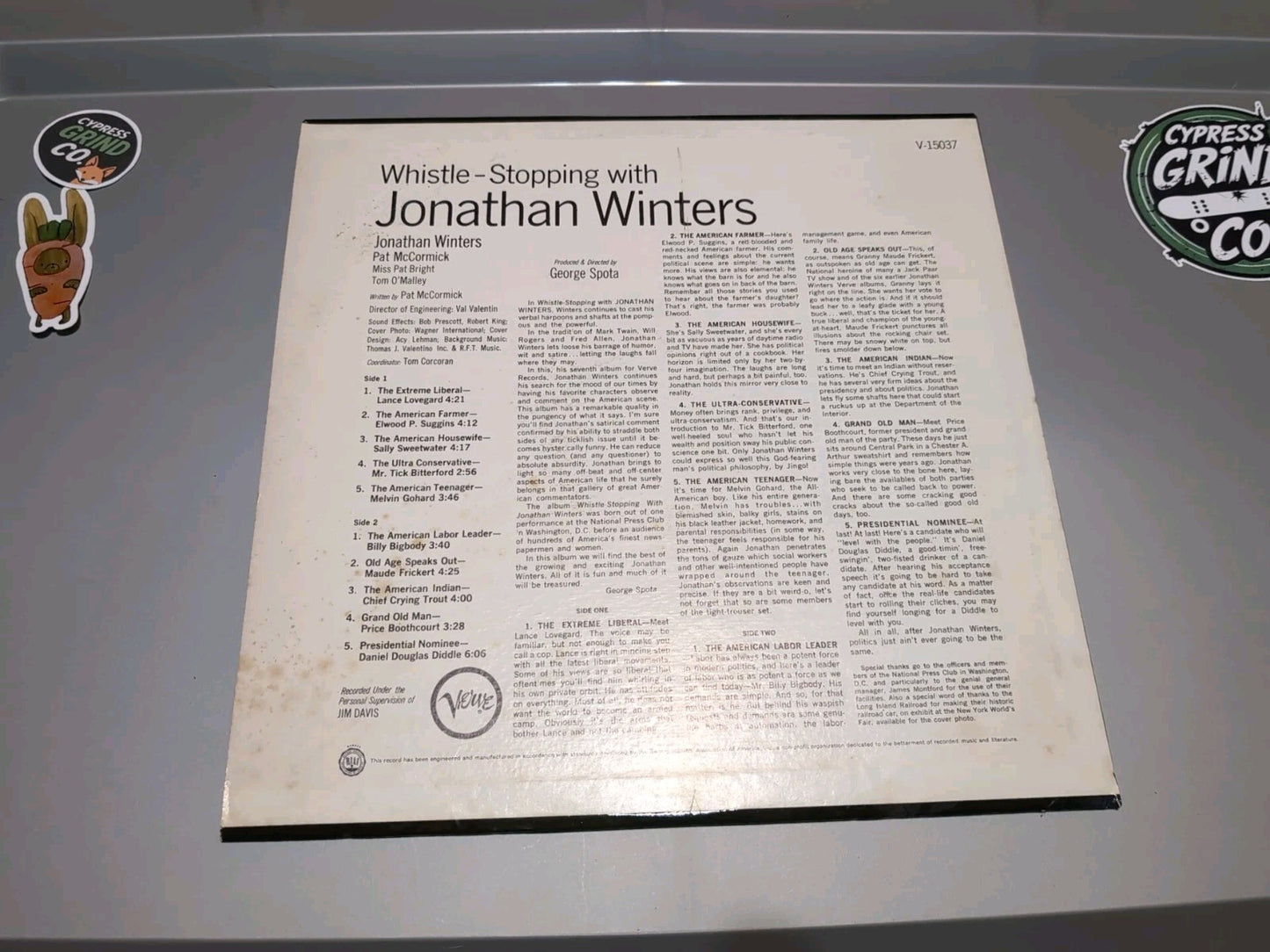 Jonathan Winters Original Mono Lp - Whistle Stopping - Verve Records - 1964