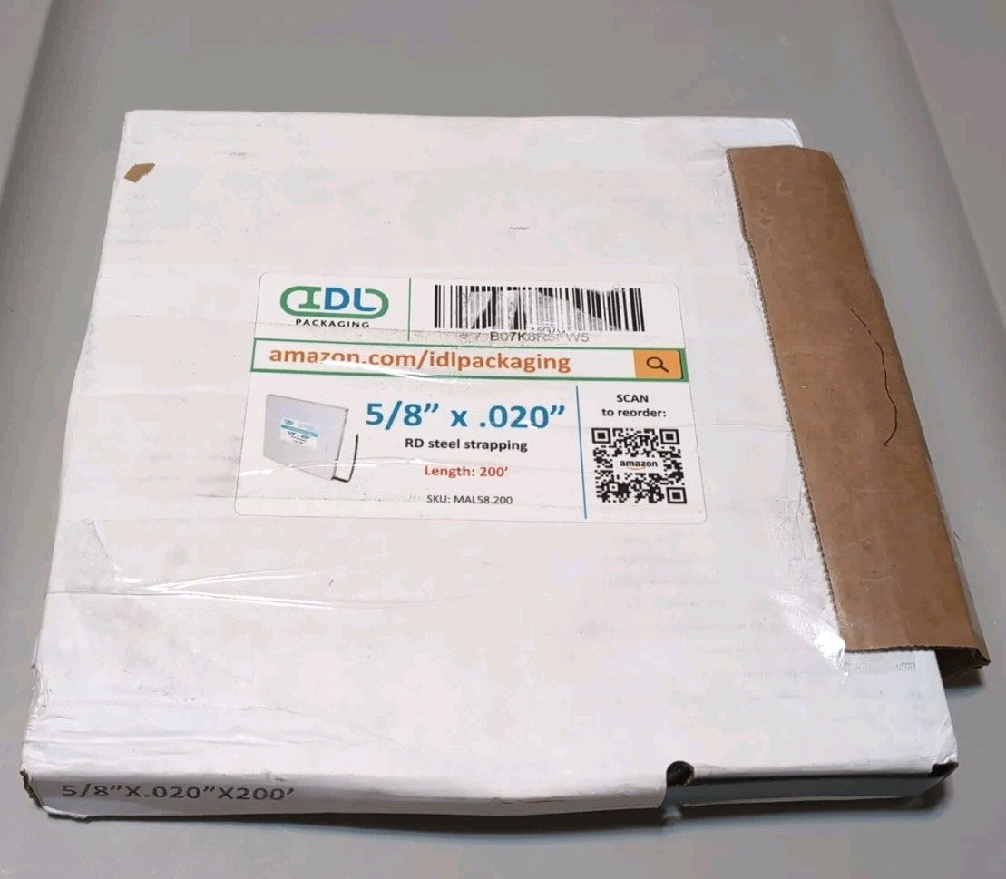 IDL Packaging 5/8" x .020" x 200' Steel Strapping Coil (1400 Lbs Break Strength)