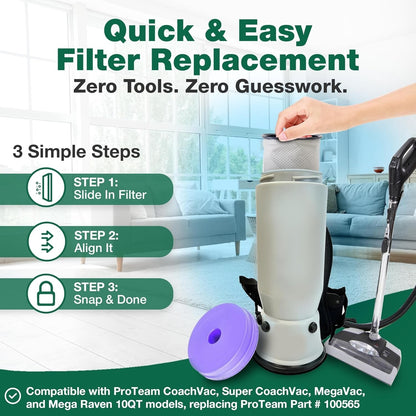 Think Crucial Replacement Reusable Cloth 10QT Vacuum Bag – Compatible 4-Pack 