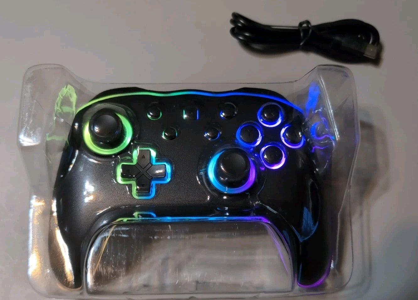 Colorful LED Pro Wireless Controller for Switch/Lite/OLED Adjustable Vibration
