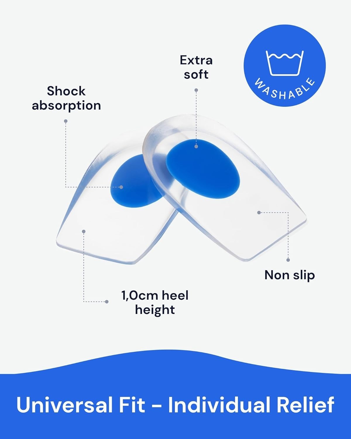 Silicone Heel Protectors - 4 Pack - Cushioned Pads & Grips for Shoe Comfort NEW