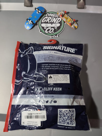 Cliff Keen Signature Wrestling Headgear Black and White | One Size | Adult