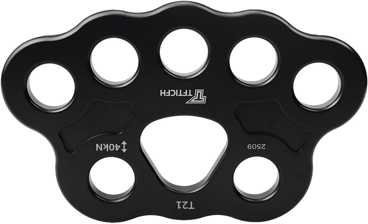 40kN Aluminum Rigging Plate 4-Hole Anchor Multiplier for Climbing Rescue Hammock