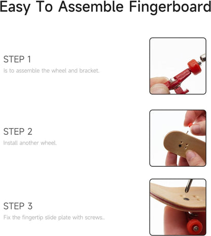 Fingerboard Repair Kit Trucks Wheels Screws Tools Box 31mm 96mm