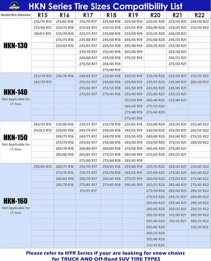 Auto Fixing Snow Tire Chains | 1-Min Quick Fit | AUVEBY | Cars SUVs Trucks | Set