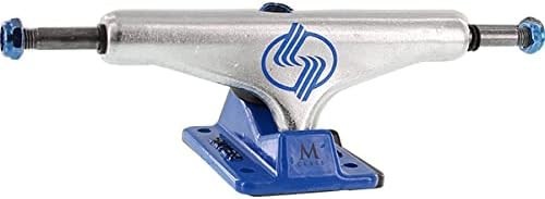 Silver M-Class 8.5" Skateboard Trucks Pair – Blue & Polished Silver