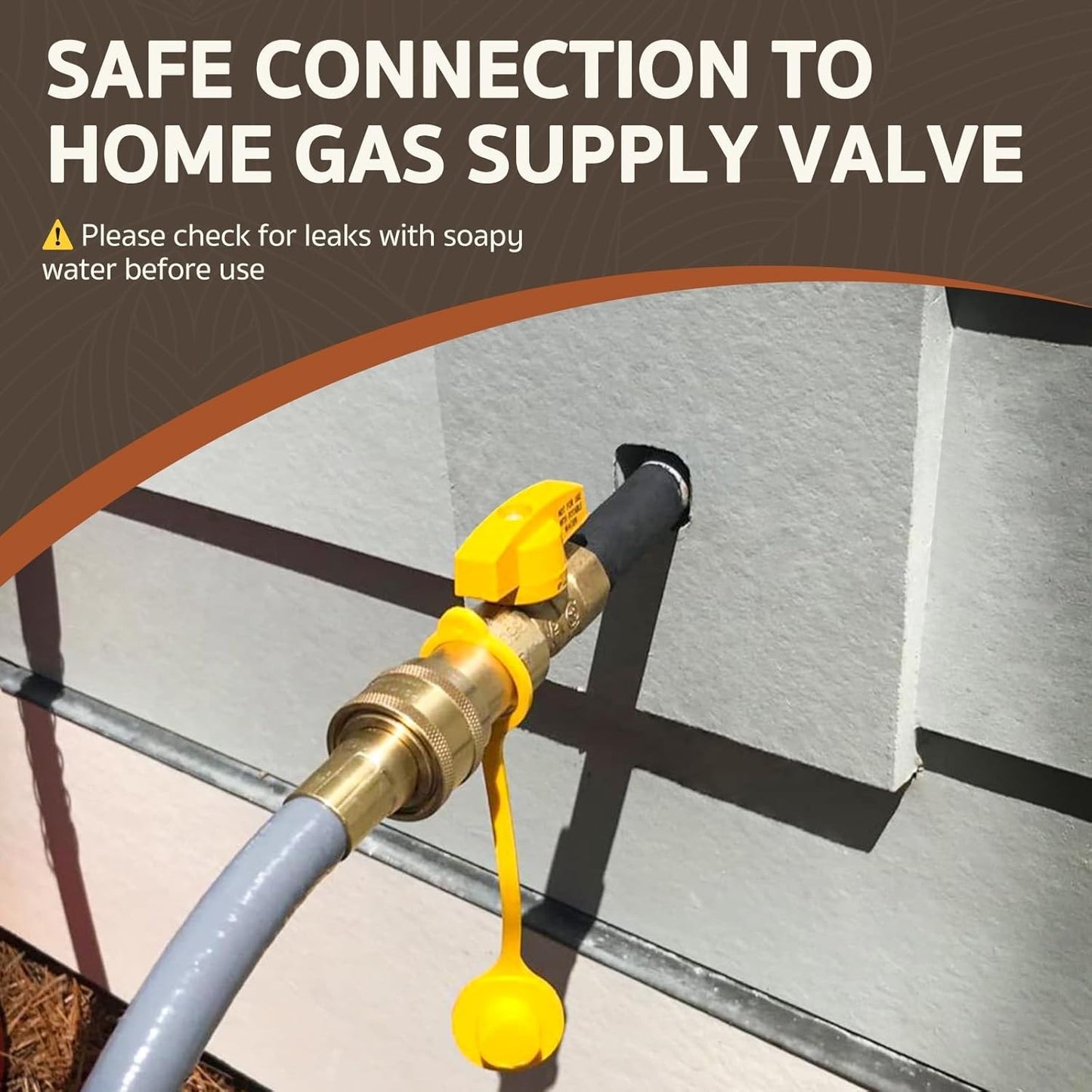 GASPRO 12ft Natural Gas Hose 3/8" ID Low Pressure Quick Connect NG Line