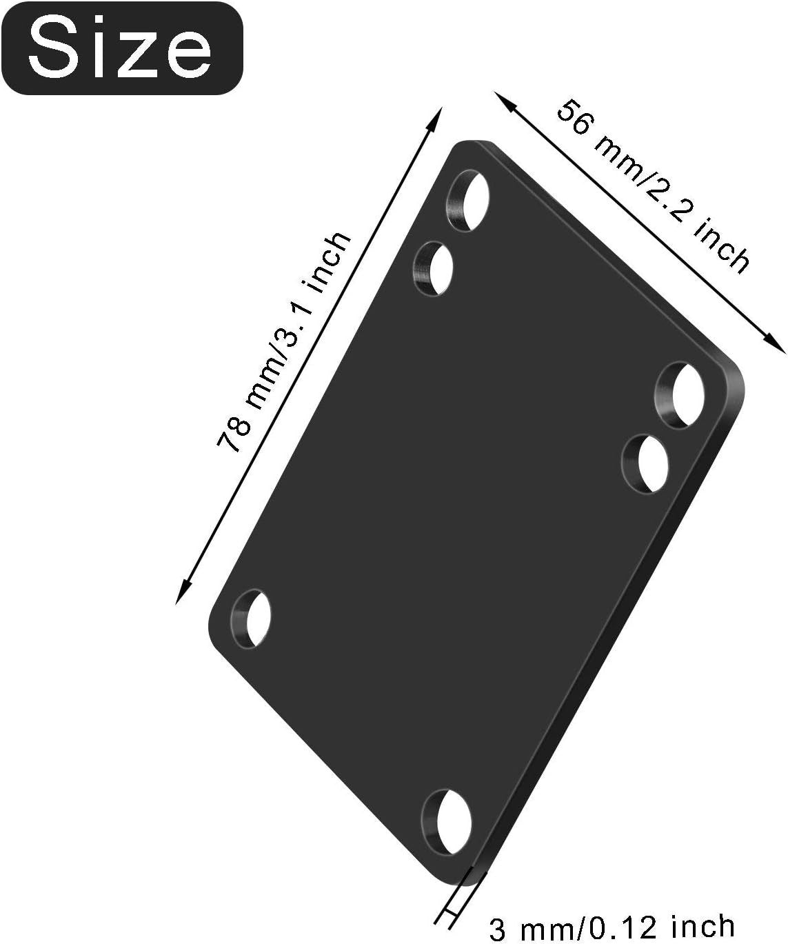 10pcs Skateboard Riser Shock Pads 3mm – Longboard Soft PU Shockpads Black