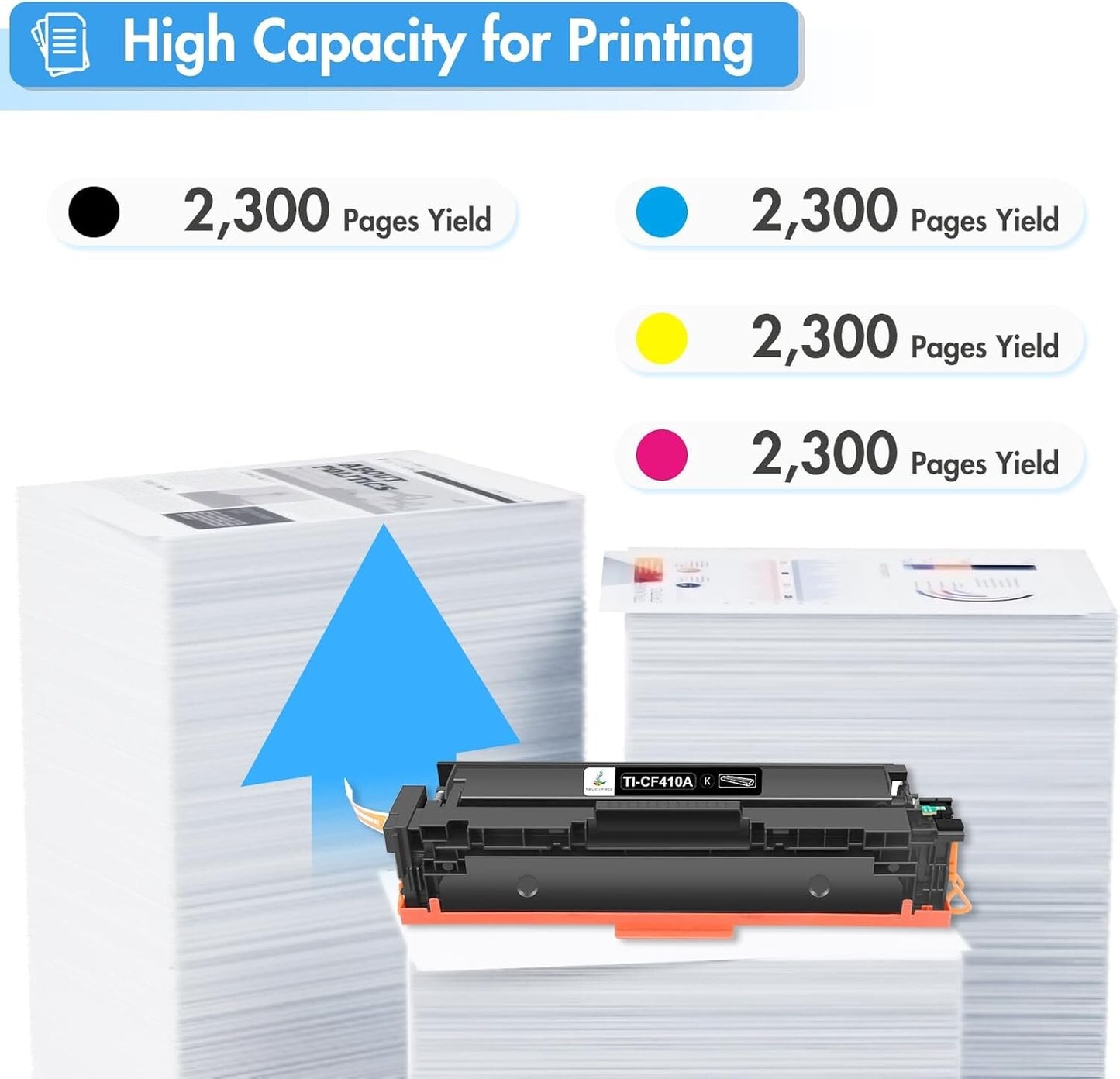 True Image 4 Color Toner Replaces 410A HP Laserjet CF410A CF411A CF412A CF413A