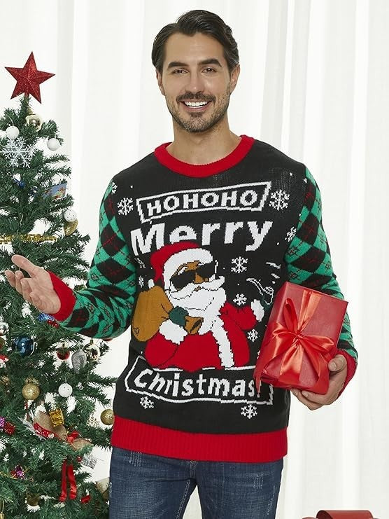 Men’s Ugly Christmas Sweater Holiday Pullover Knit – Size Small